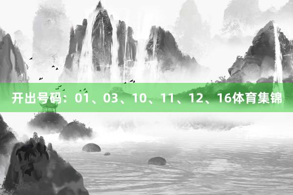开出号码：01、03、10、11、12、16体育集锦