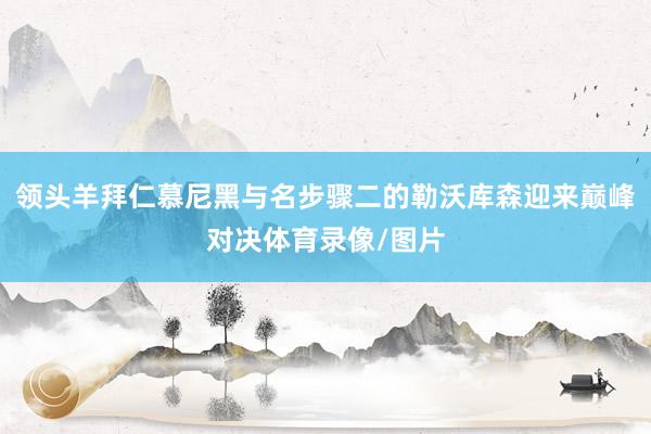 领头羊拜仁慕尼黑与名步骤二的勒沃库森迎来巅峰对决体育录像/图片