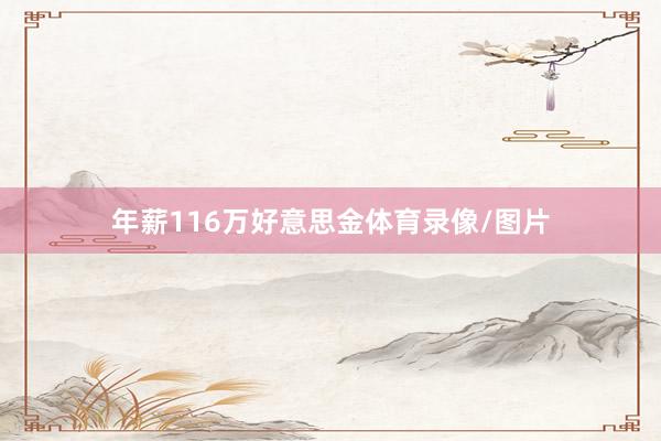 年薪116万好意思金体育录像/图片