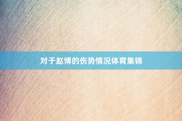 对于赵博的伤势情况体育集锦