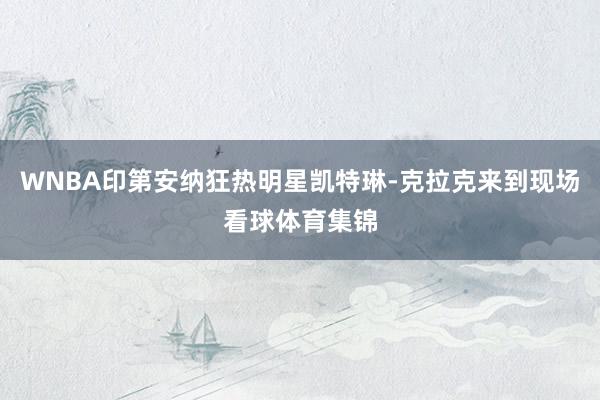 WNBA印第安纳狂热明星凯特琳-克拉克来到现场看球体育集锦