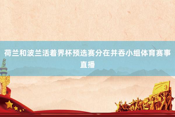 荷兰和波兰活着界杯预选赛分在并吞小组体育赛事直播