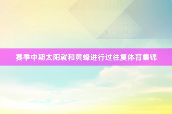 赛季中期太阳就和黄蜂进行过往复体育集锦