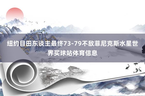 纽约目田东谈主最终73-79不敌菲尼克斯水星世界买球站体育信息