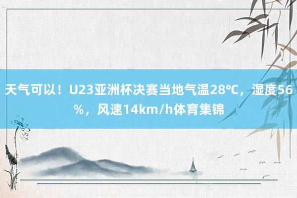 天气可以！U23亚洲杯决赛当地气温28℃，湿度56%，风速14km/h体育集锦