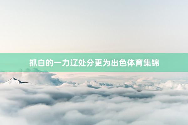 抓白的一力辽处分更为出色体育集锦
