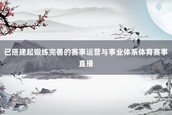 已搭建起锻练完善的赛事运营与事业体系体育赛事直播