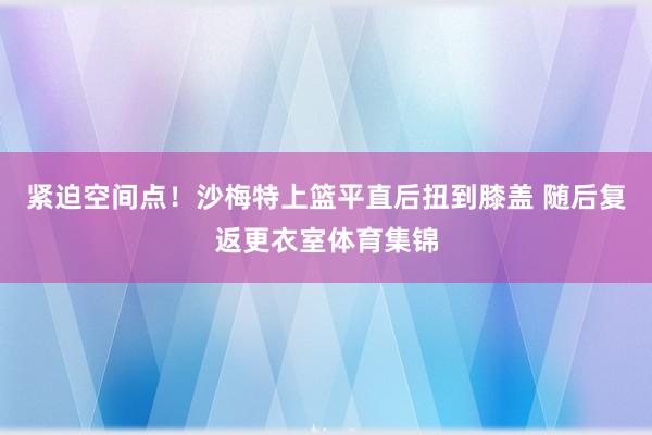 紧迫空间点！沙梅特上篮平直后扭到膝盖 随后复返更衣室体育集锦