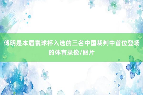傅明是本届寰球杯入选的三名中国裁判中首位登场的体育录像/图片